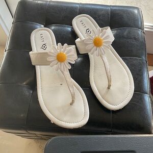 Katy Perry Slip on Sandals White - Faux Leather